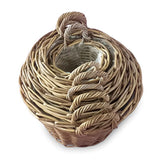 Classic Kubu Grey Round Planter Baskets set of 6, lined (largest W 50 x H 39cm)