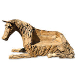 Teak Stallion Horse Bench