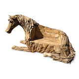 Teak Stallion Horse Bench