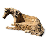 Teak Stallion Horse Bench