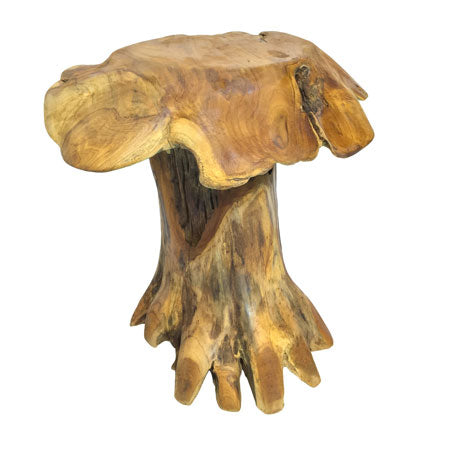 thumbnail image 2 of Java Teak Root Mushroom Table - Teak Root Furniture - Solid Teak Root Side Table - Mushroom Table 2 of 13