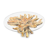 Lombok Round Dining Table with Glass 180cm